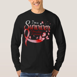I'm A Survivor Stroke Awareness Butterfly Ribbon T-Shirt
