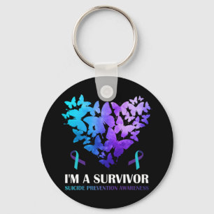 I'm A Survivor Suicide Prevention Awareness Butter Key Ring
