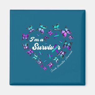 I'm A Survivor Suicide Prevention Awareness Butter Magnet