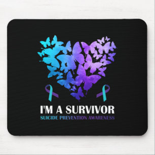 I'm A Survivor Suicide Prevention Awareness Butter Mouse Mat