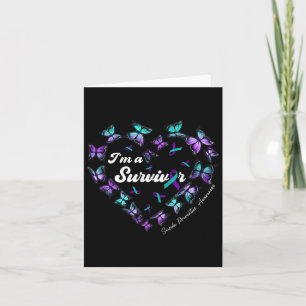 Im A Survivor Suicide Prevention Awareness Butterf Card