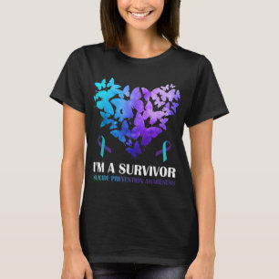 Im A Survivor Suicide Prevention Awareness Butterf T-Shirt