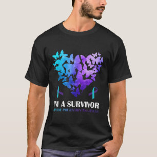 Im A Survivor Suicide Prevention Awareness Butterf T-Shirt