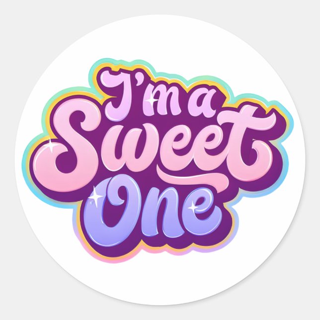 I'm a Sweet One Birthday Sticker (Front)