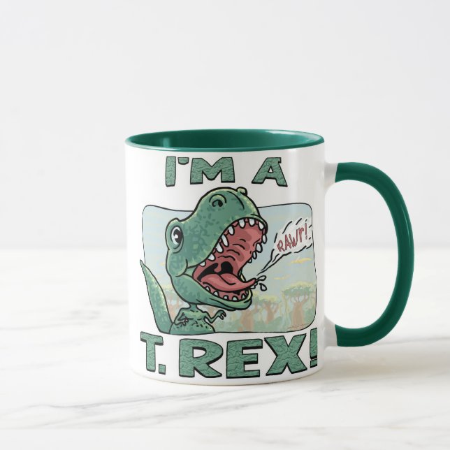 I'm a T. Rex Dinosaur Gift Ideas Mug (Right)