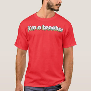 IM A Teacher Retro Rainbow Typography Faded Style T-Shirt