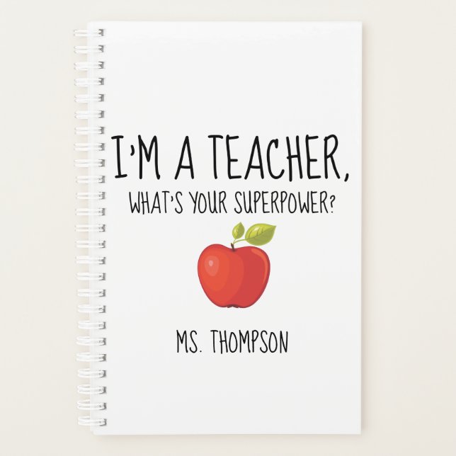 I'm a Teacher, what's your superpower? Planner (Front)