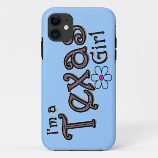 I'm a Texas Girl, Flower, Blue iPhone Cover