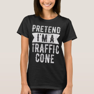 I'm A Traffic Cone Costume Orange Lazy Halloween 4 T-Shirt