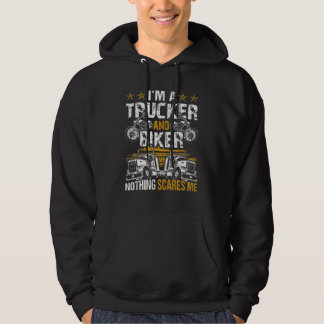 I'm A Trucker And Biker Nothing Can Scare Me Tee