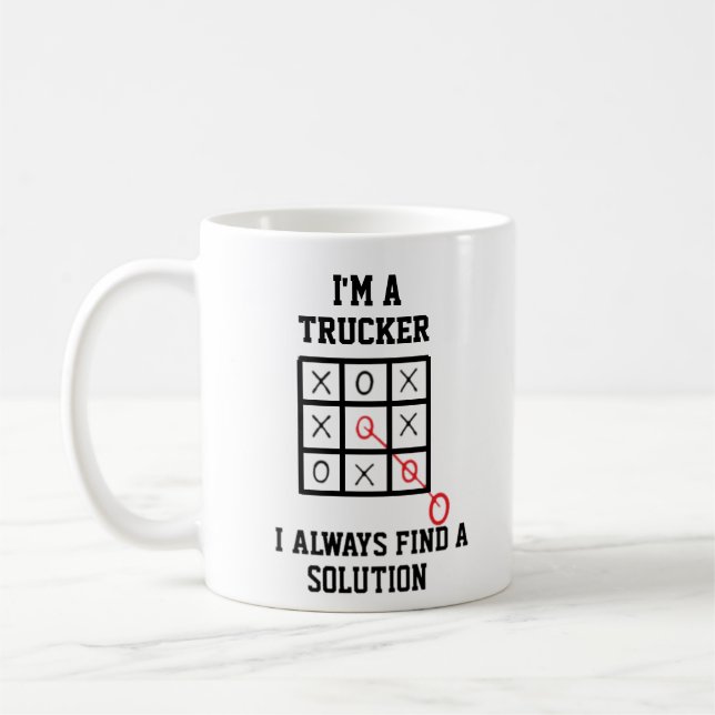 Im A Trucker I Always Find A Solution Mug (Left)