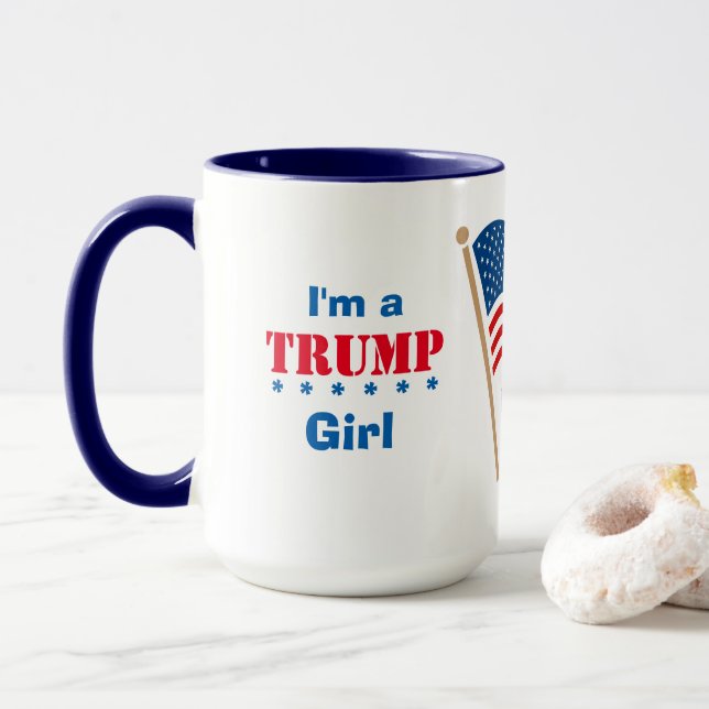 I'm A Trump Girl USA  Mug (With Donut)