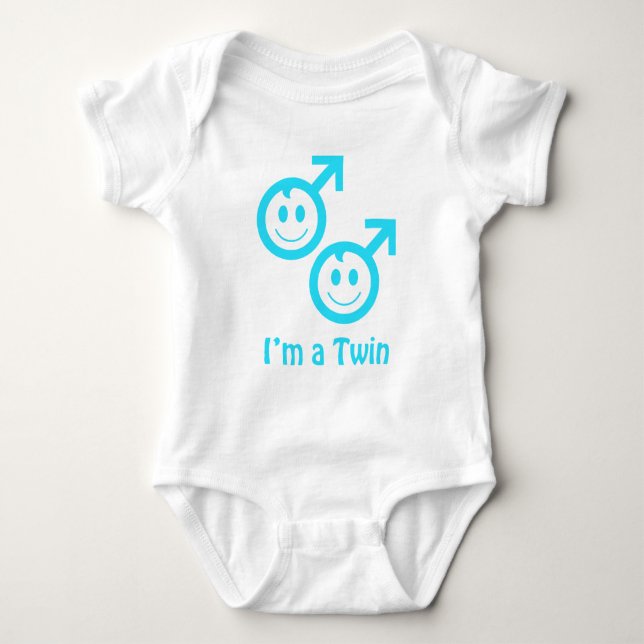 I'm a Twin Boy Baby Bodysuit (Front)