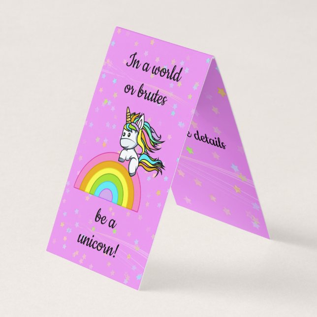 I'm a unicorn - business card (Front)