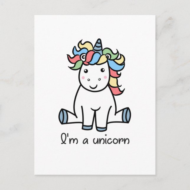 I'm a unicorn! postcard (Front)