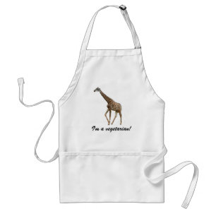 I'm a vegetarian, giraffe apron