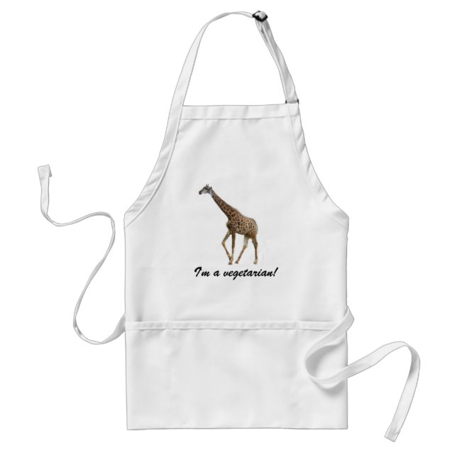 I'm a vegetarian, giraffe apron (Front)