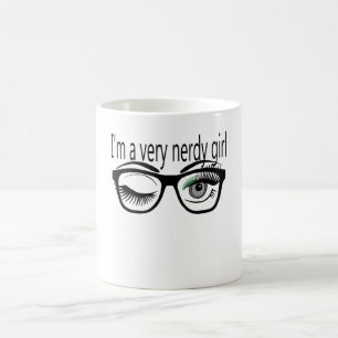 I'm a Very Nerdy Girl with Green Eye Shadow Coffee Mug