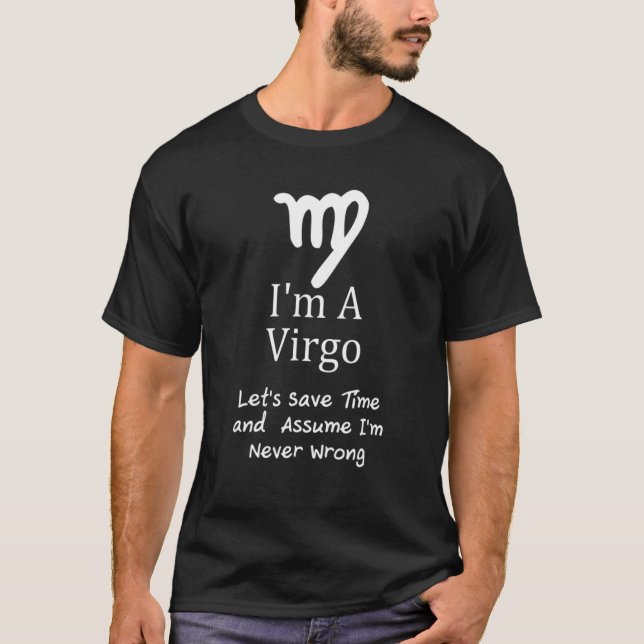 I'm A Virgo Symbol T-Shirt (Front)