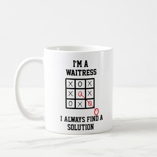 Im A Waitress I Always Find A Solution Mug (Left)