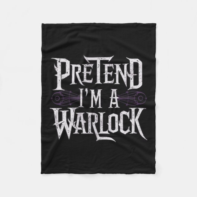 I'm A Warlock  Fleece Blanket (Front)
