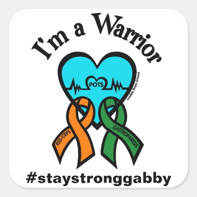 I'm a Warrior/Gabby Square Sticker (Front)