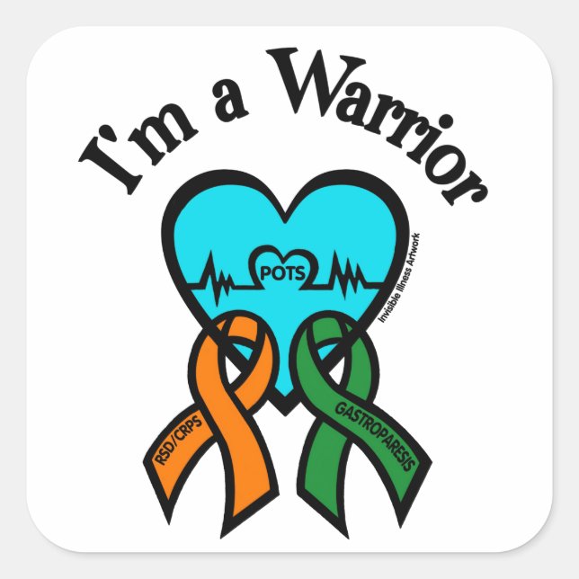 I'm a Warrior/Gabby Square Sticker (Front)