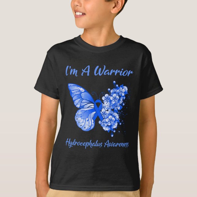 I'm A Warrior Hydrocephalus Awareness  T-Shirt (Front)