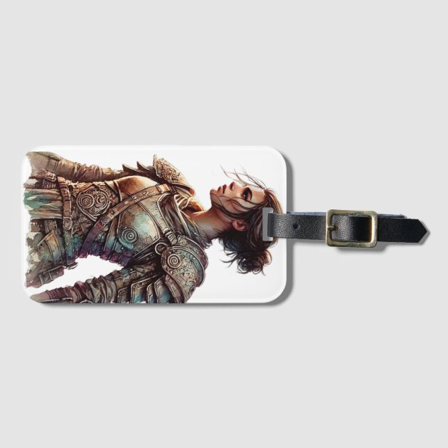 I'm a warrior luggage tag (Front Horizontal)