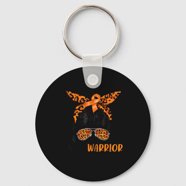 Im A Warrior Multiple Sclerosis Awareness Messy Bu Key Ring (Front)
