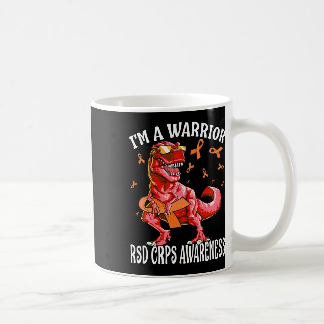 I'm A Warrior Rsd Crps Awareness Dinosaur  Coffee Mug (Right)