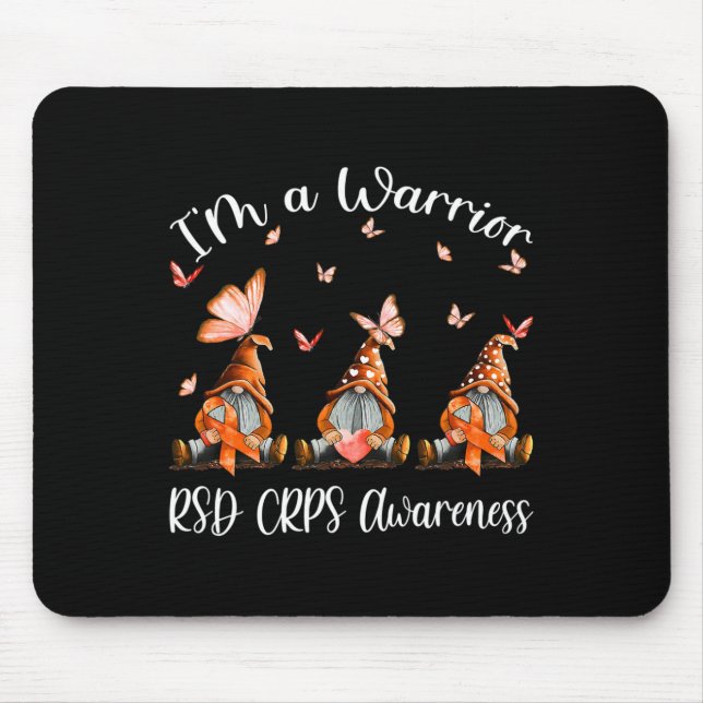 I'm A Warrior Rsd Crps Awareness Gnomes  Mouse Mat (Front)