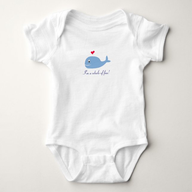 I'm a whale of fun! baby bodysuit (Front)