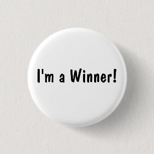 I'm a Winner! 3 Cm Round Badge