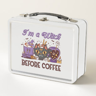 I'm A Witch Before Coffee Metal Lunch Box