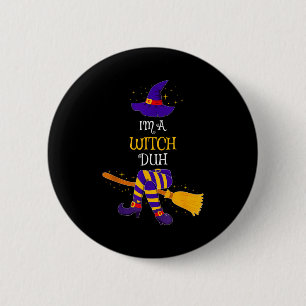 I'm A Witch Duh Family Matching Costume Group Hall 6 Cm Round Badge