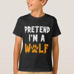 I'm A Wolf Funny Lazy Halloween Costume  T-Shirt
