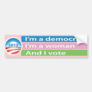 I'm a Woman and I Vote! Bumper Sticker