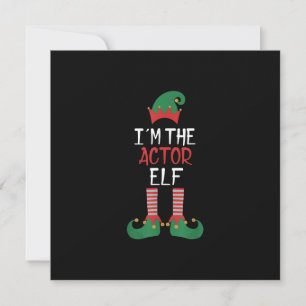 Im Actor Elf - Family Matching Christmas Thank You Card