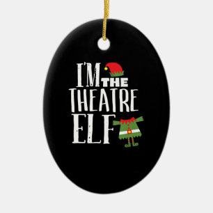 Im Actres Elf Matching Acting Crew Fun Christmas Ceramic Tree Decoration