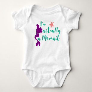 I'm Actually A Mermaid Baby Bodysuit