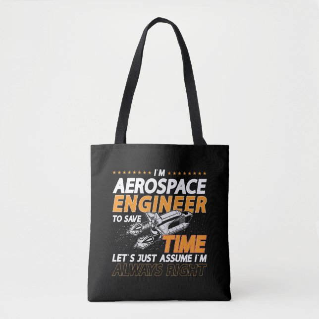 I'm Aerospace Engineer Engineering Rocket Space Tote Bag (Front)