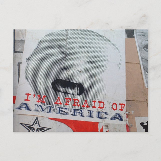 I'm Afraid of America Postcard (Front)
