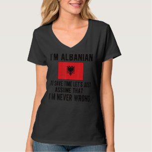 I'm Albanian Flag Albania Albanian Roots T-Shirt