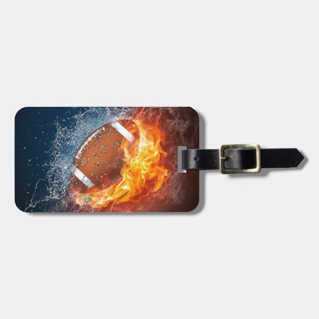 I'M ALL ABOUT FOOTBALL LUGGAGE TAG (Front Horizontal)