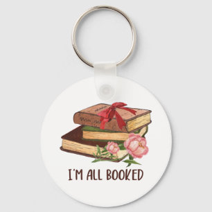 I'M All Booked Reading Book Sublimation Key Ring