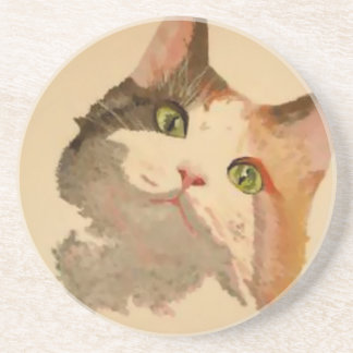 I'm All Ears: Calico Cat Portrait Coaster