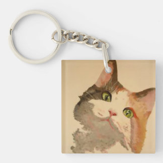 I'm All Ears: Calico Cat Portrait Key Ring