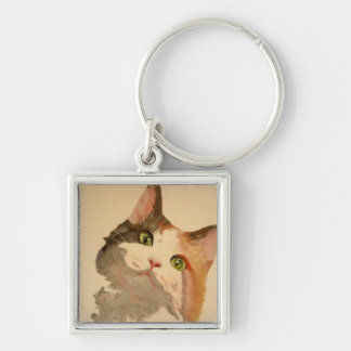 I'm All Ears: Calico Cat Portrait Key Ring