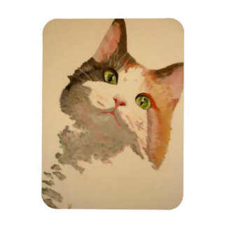 I'm All Ears: Calico Cat Portrait Magnet